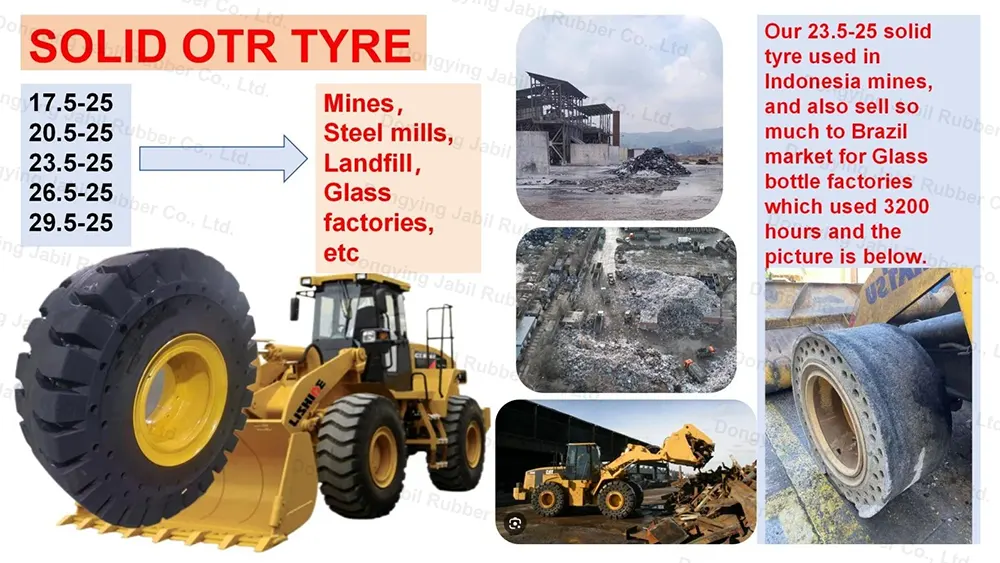 Solid OTR Tires with Hole